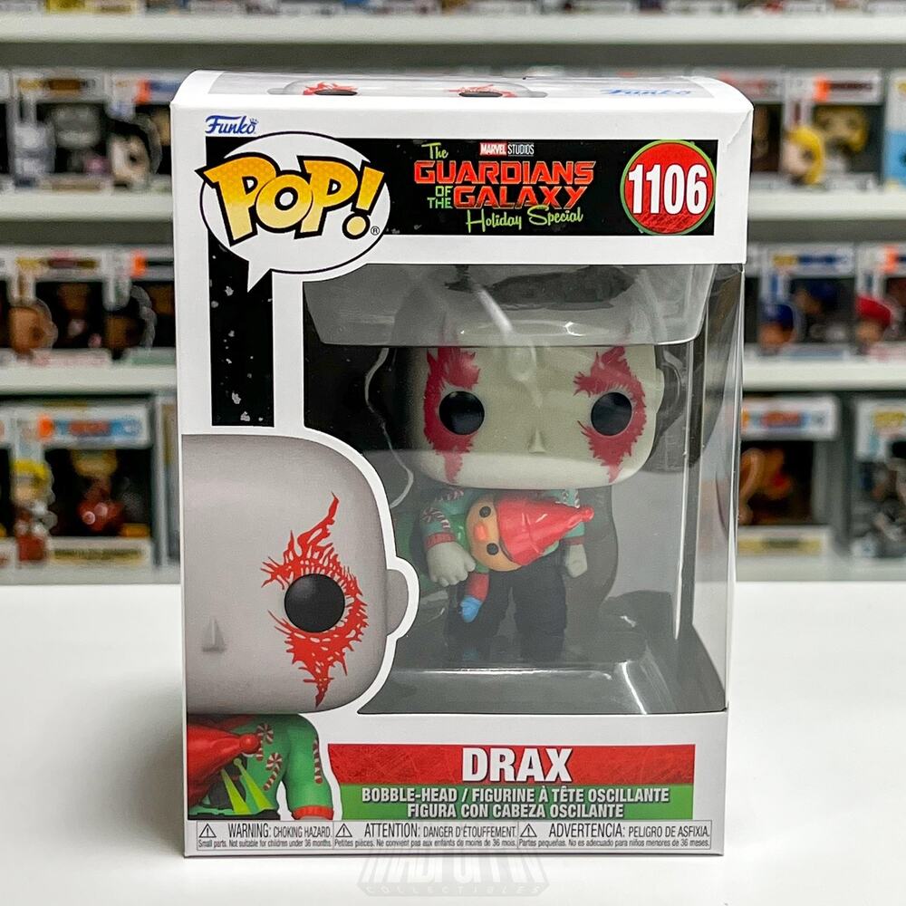 Funko Pop Marvel Drax 1106 Guardians of the Galaxy Holiday Special Bobble-Head